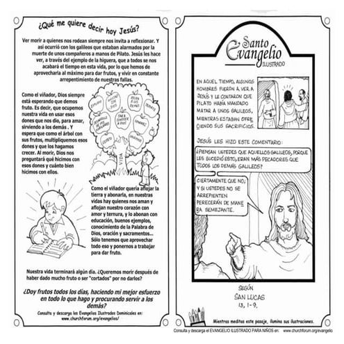 III SEMANA DE CUARESMA  EVANGELIO ILUSTRADO NINOS