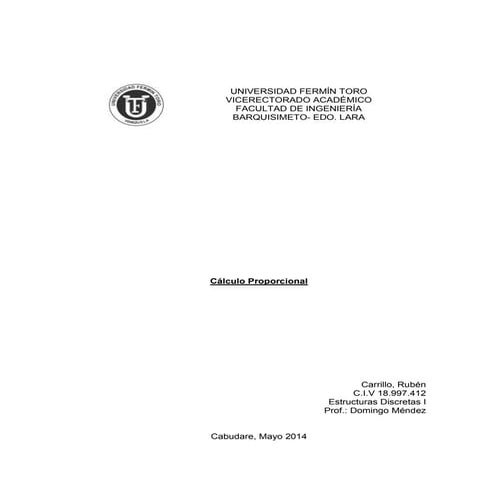 Cáculo proporcional