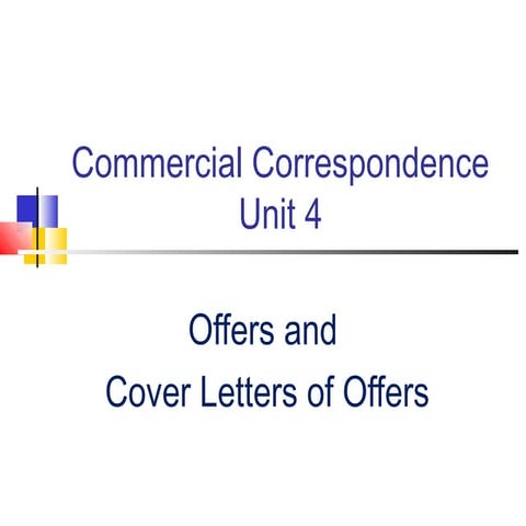 Thư tín thương mại cover letters of offers