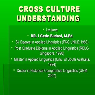 Cross CulturUnderstanding by heri
