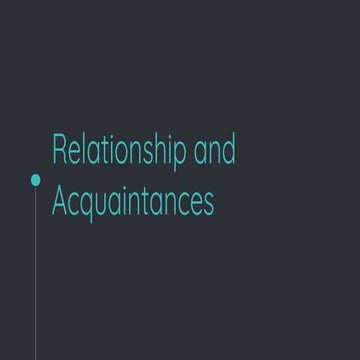 CCU_Relationship and Acquaintances