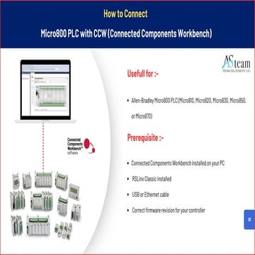 How to Connect  Micro800 PLC with CCW (Connected Components Workbench)