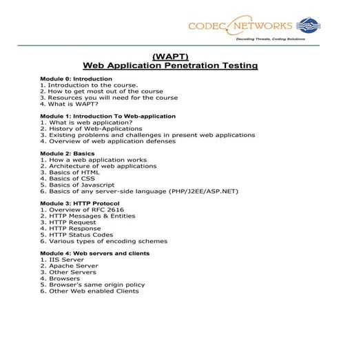 Wapt course detail | PDF