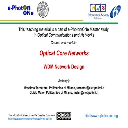 Cc wdm network design