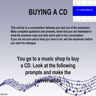 Buying a Cd. Role Play