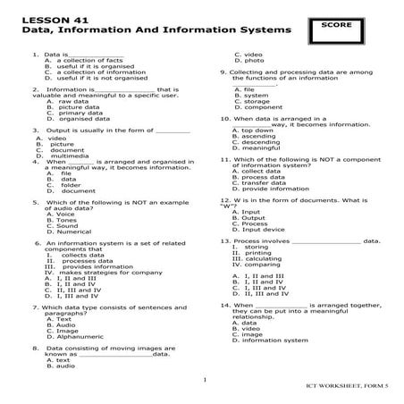Cd ict-worksheet-la6-form-5 | PDF
