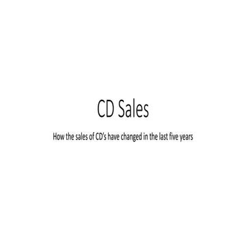 CD sales