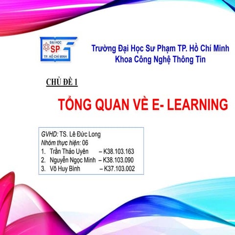 ELearning- Nhóm 6 - Chủ đề 1: Tổng quan về Elearning