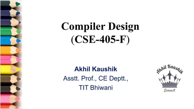 Introduction to Compilers