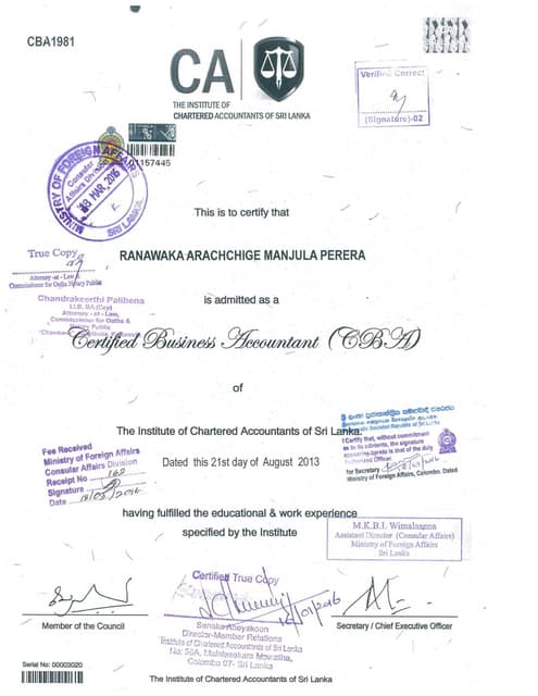 cba certificate