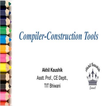 Compiler construction tools | PPT