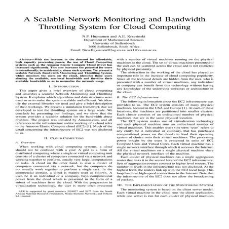 A Scalable Network Monitoring and Bandwidth Throttling System for Cloud Compu...