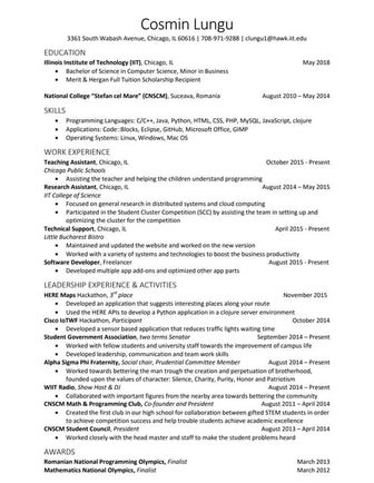 Cosmin Lungu Resume Jan 2016