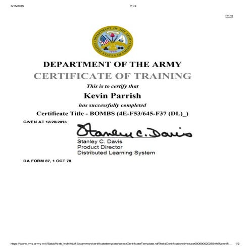 Cert Air to ground BOMBS