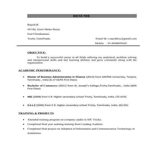 Rajesh _ Resume