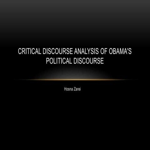 Critical Discourse Analysis