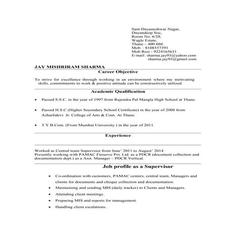 Vinayak Resume - ITL (revised) | DOC