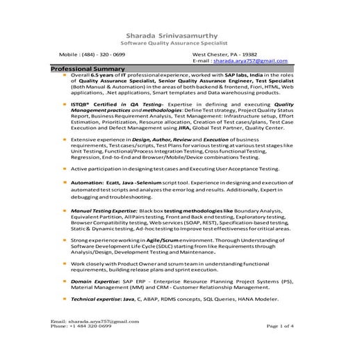 Sharada Srinivasamurty_ 6.5yrs_QA