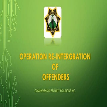 OP-R Electronic Monitoring Presentation - CSSI | PDF