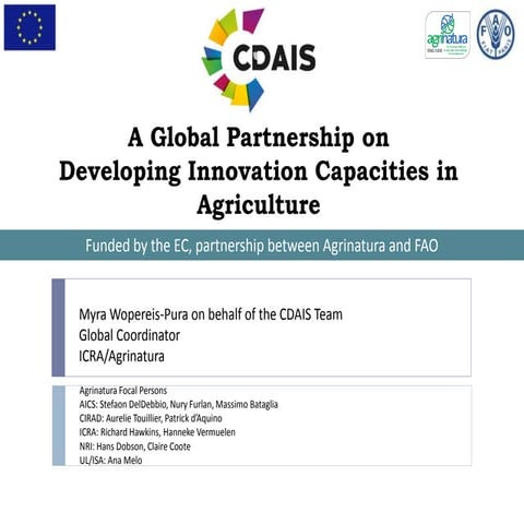 A Global Partnership onDeveloping Innovation Capacities in Agriculture