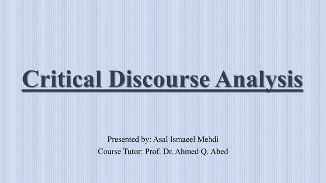 Norman Fairclough 3D Model and Critical Discourse Analysis | PPTX