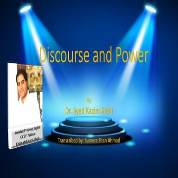 DISCOURSE AND POWER