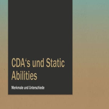 Cda‘s und static abilities