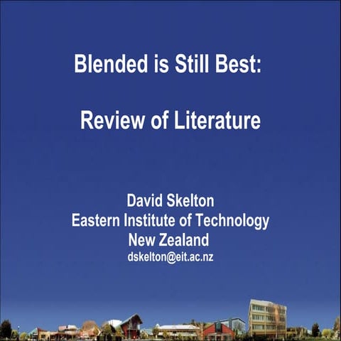 AMCIS 2009 Blended Learning Presentation