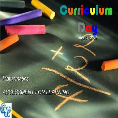 Assessment FOR Learning: Mathematics