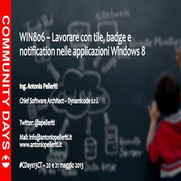 Lavorare con tile, badge e notification nelle applicazioni Windows 8
