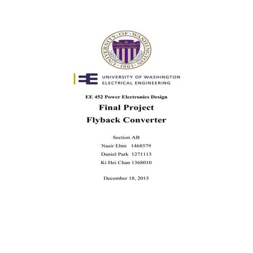 EE452_Flyback Convert