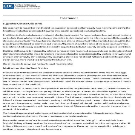 Cdc   scabies - treatment