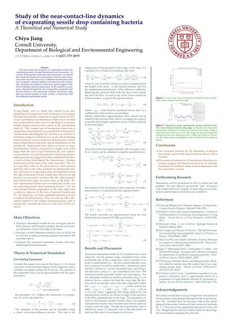 Master Thesis Poster: Numerical Simulation of Modelled Blood Cells in a ...