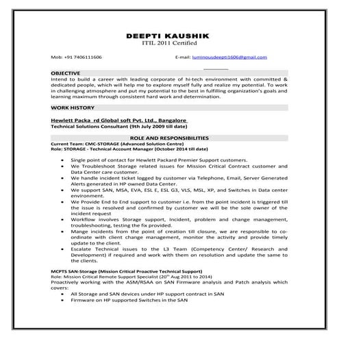 Deepti Resume