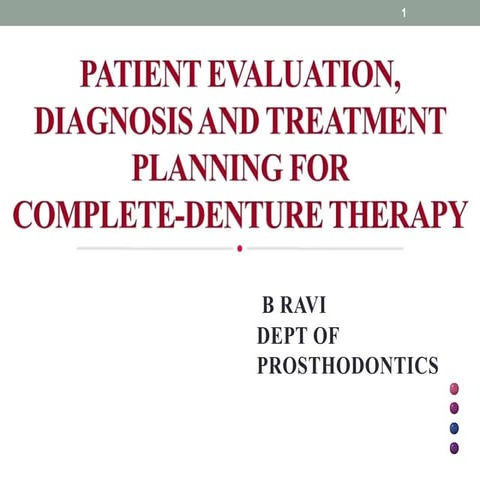 Complete denture case history