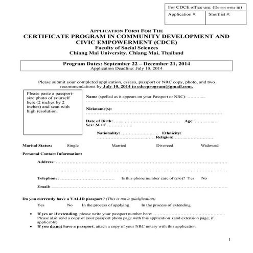 Application form | PDF