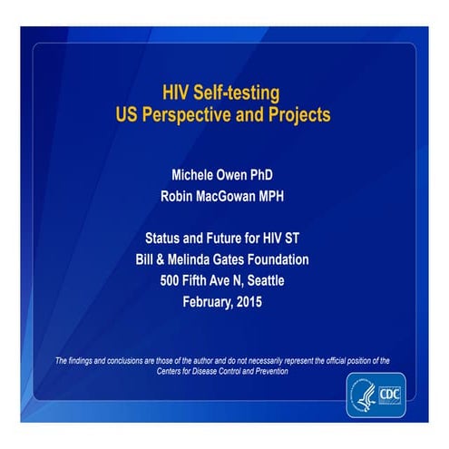 CDC HIVST Mtg Seattle WA RM MO