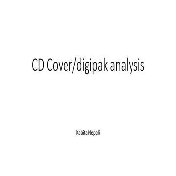 Digipak analysis
