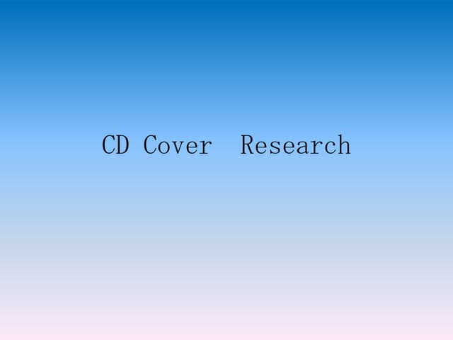 Cd cover  research