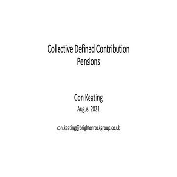 Con Keating's presentation on CDC - August 25th 2021