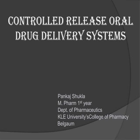 Controlled drug delivery system