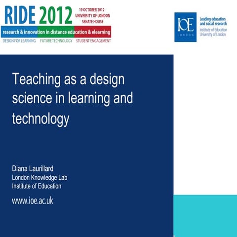 Teaching as a design science in learning and technology