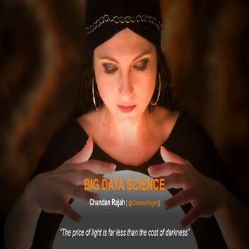 Steps to the Big Data Science Epiphany