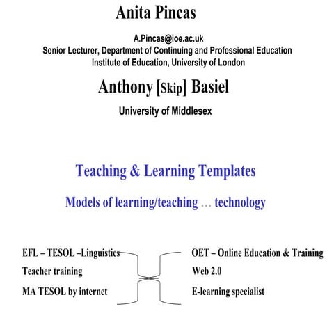 RIDE 2010 presentation - Transformational-Generative Templates for Teaching a...