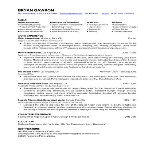 Joe Appio's CV | DOC
