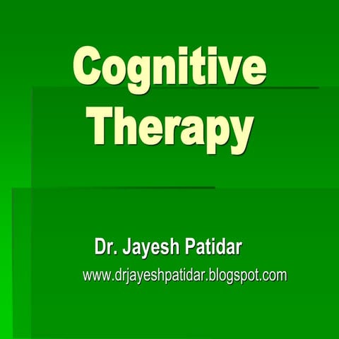 Cognitive therapy