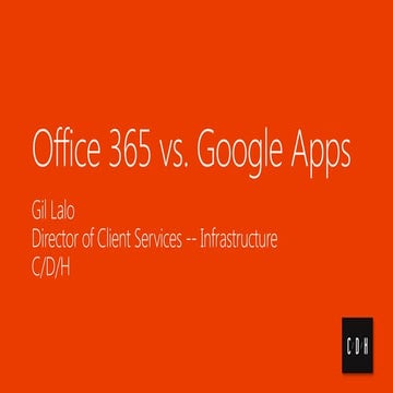 Office 365 vs. Google Apps