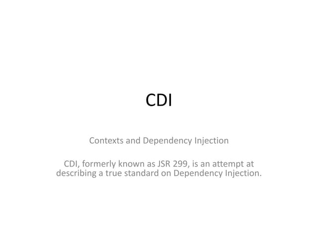 J2ee standards > CDI