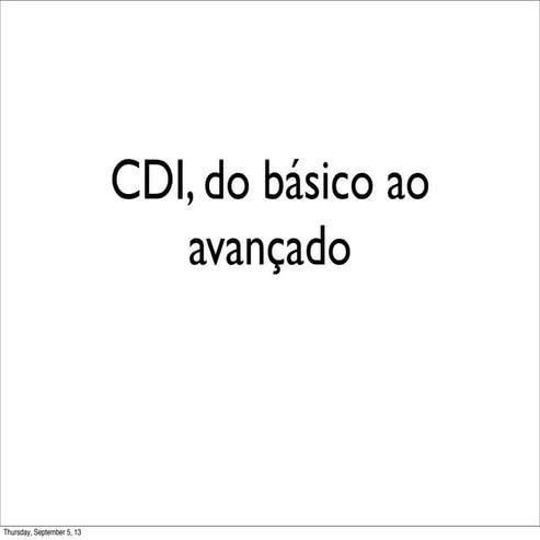 CDI do básico ao avançado