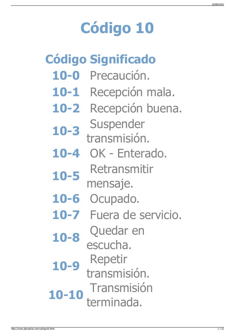 Código 10 Código 10